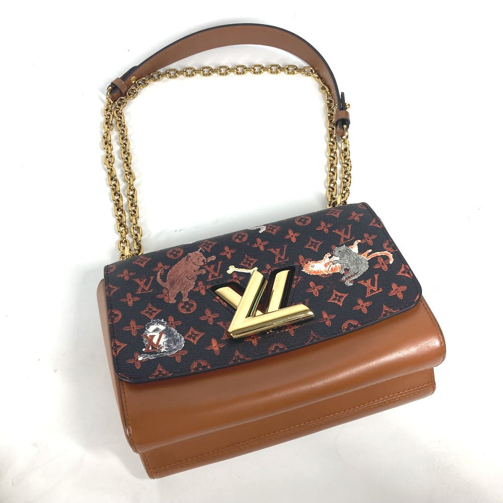 LOUIS VUITTON Shoulder Bag M44408 Monogram canvas Brown Monogram Catgram Cat Sac Twist MM Women Used Authentic