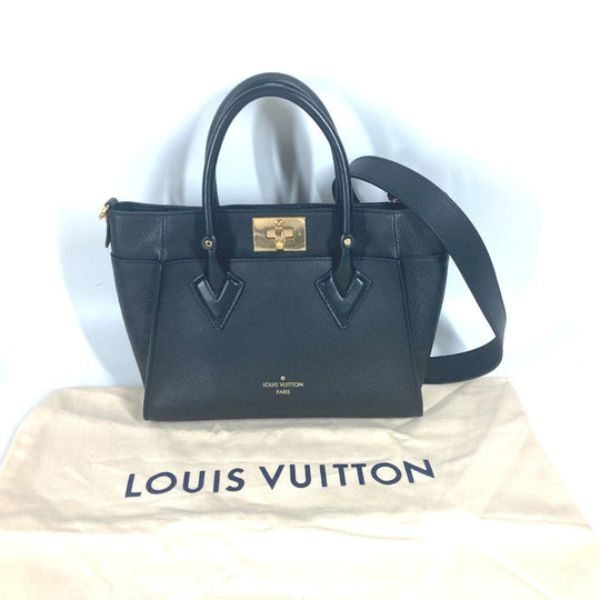 LOUIS VUITTON Shoulder Bag M21546 Calf leather black 2WAY bag On My Side PM Women Used Authentic