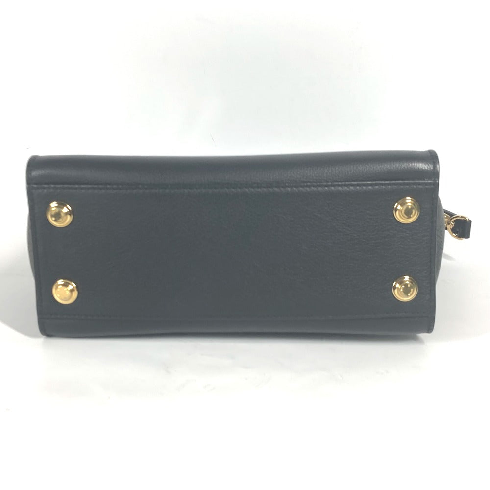 LOUIS VUITTON Shoulder Bag M21546 Calf leather black 2WAY bag On My Side PM Women Used Authentic