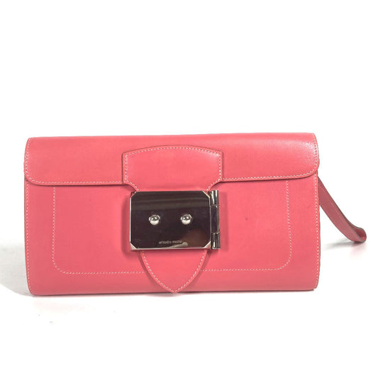 HERMES Clutch bag Leather, Votadelakt pink Sac Clutch Good Lock Women Used Authentic