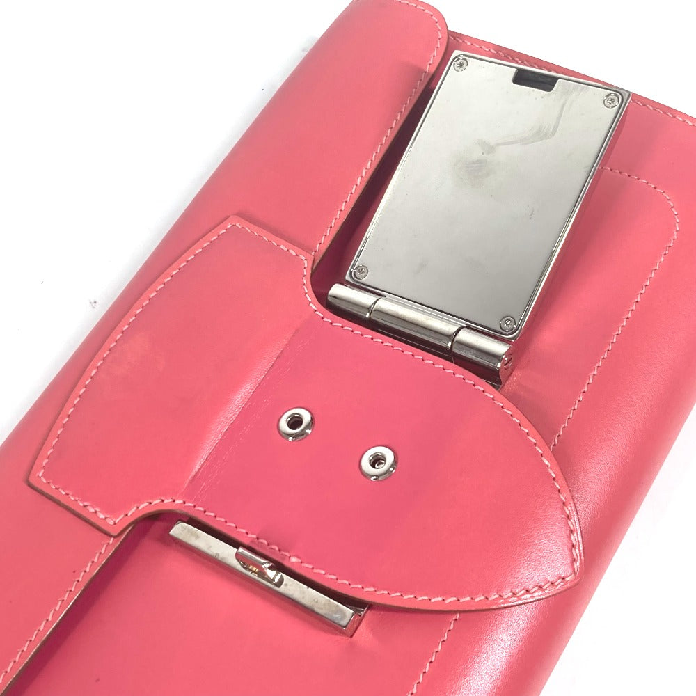 HERMES Clutch bag Leather, Votadelakt pink Sac Clutch Good Lock Women Used Authentic