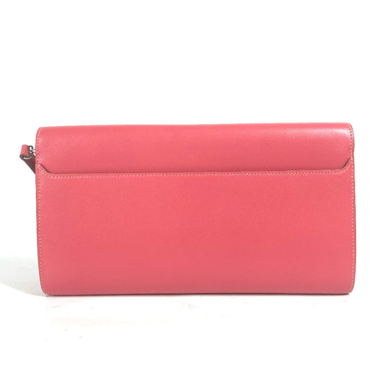 HERMES Clutch bag Leather, Votadelakt pink Sac Clutch Good Lock Women Used Authentic