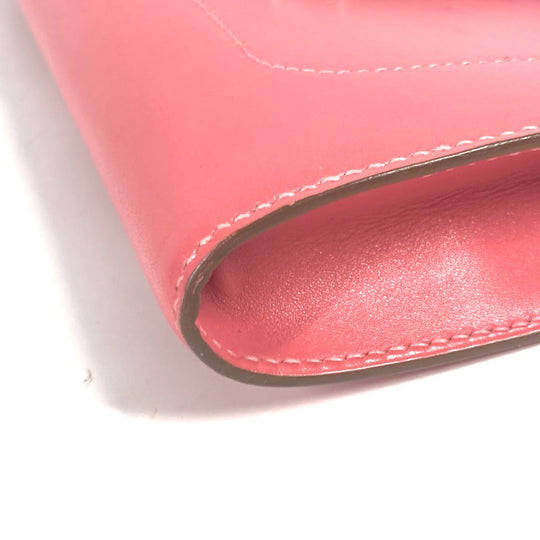 HERMES Clutch bag Leather, Votadelakt pink Sac Clutch Good Lock Women Used Authentic