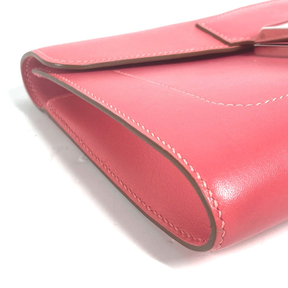 HERMES Clutch bag Leather, Votadelakt pink Sac Clutch Good Lock Women Used Authentic