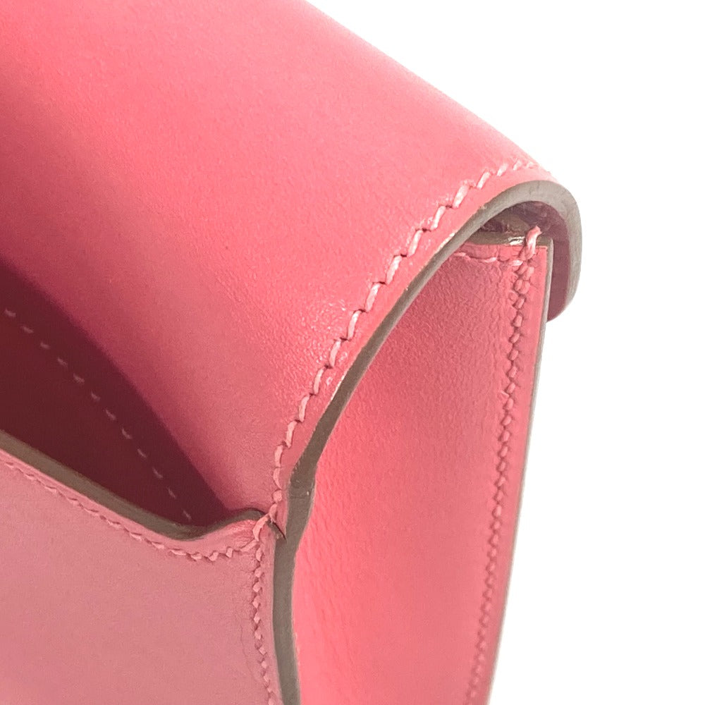 HERMES Clutch bag Leather, Votadelakt pink Sac Clutch Good Lock Women Used Authentic