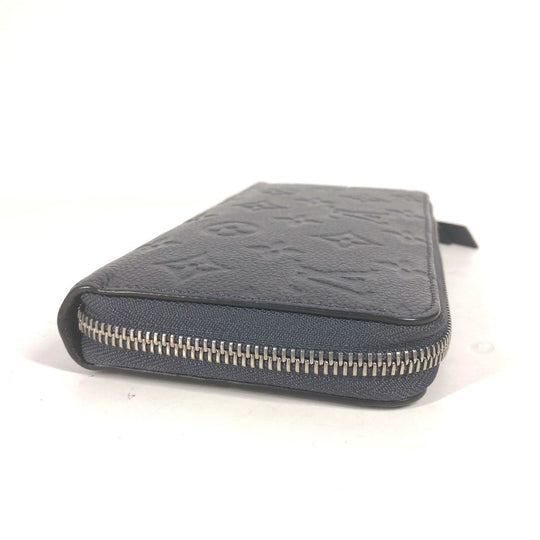 LOUIS VUITTON Long Wallet Purse M80958 Monogram Ann Platt Leather blue Monogram Ann Platt Zippy wallet Women Used Authentic