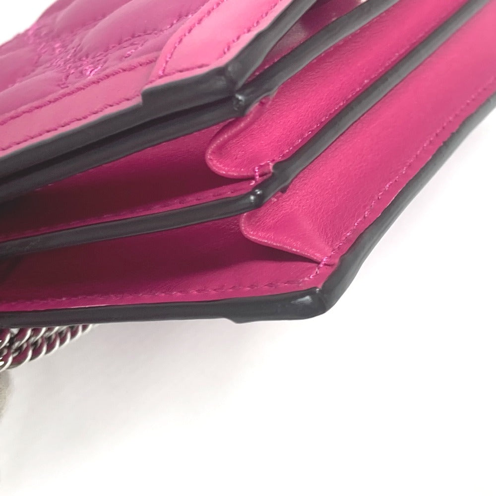 GUCCI Shoulder Bag 723777 Leather / nylon pink GG matelasse quilting Women Used Authentic