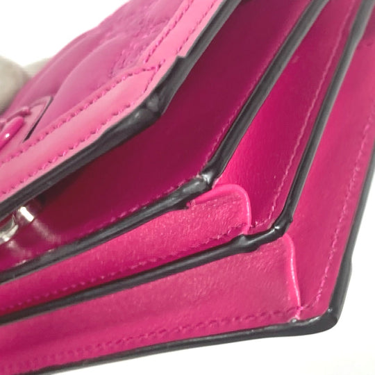 GUCCI Shoulder Bag 723777 Leather / nylon pink GG matelasse quilting Women Used Authentic