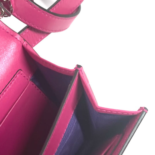 GUCCI Shoulder Bag 723777 Leather / nylon pink GG matelasse quilting Women Used Authentic