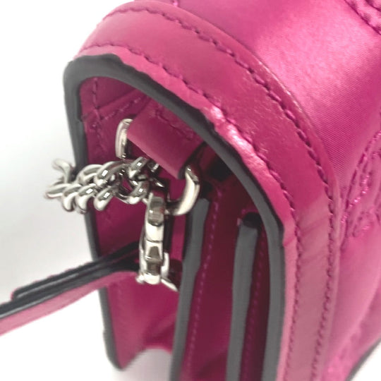 GUCCI Shoulder Bag 723777 Leather / nylon pink GG matelasse quilting Women Used Authentic
