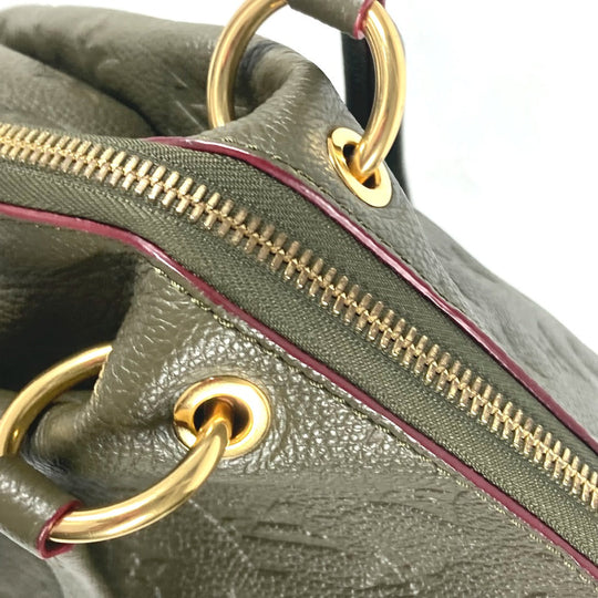 LOUIS VUITTON Shoulder Bag M43669 Monogram Ann Platt Leather khaki Monogram Ann Platt Ponty PM Women Used Authentic
