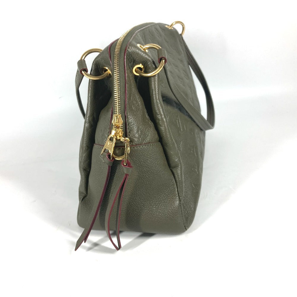 LOUIS VUITTON Shoulder Bag M43669 Monogram Ann Platt Leather khaki Monogram Ann Platt Ponty PM Women Used Authentic