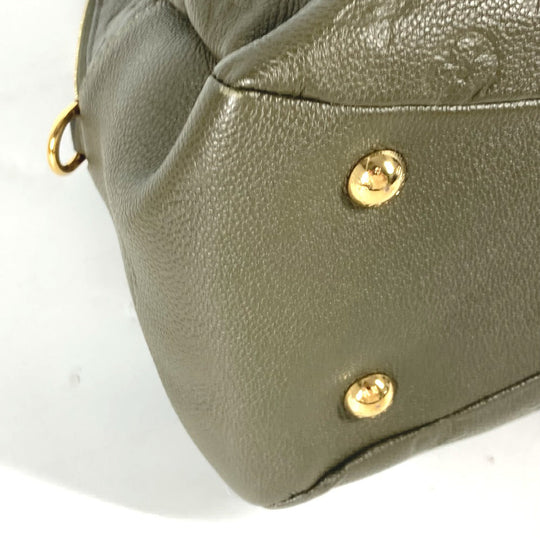 LOUIS VUITTON Shoulder Bag M43669 Monogram Ann Platt Leather khaki Monogram Ann Platt Ponty PM Women Used Authentic