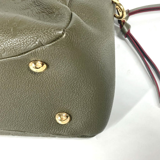 LOUIS VUITTON Shoulder Bag M43669 Monogram Ann Platt Leather khaki Monogram Ann Platt Ponty PM Women Used Authentic