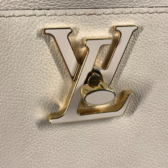 LOUIS VUITTON Shoulder Bag M24638 Grain Calfskin Leather Ivory Rock Me Rock & Walk Women Used Authentic