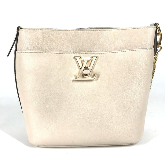 LOUIS VUITTON Shoulder Bag M24638 Grain Calfskin Leather Ivory Rock Me Rock & Walk Women Used Authentic
