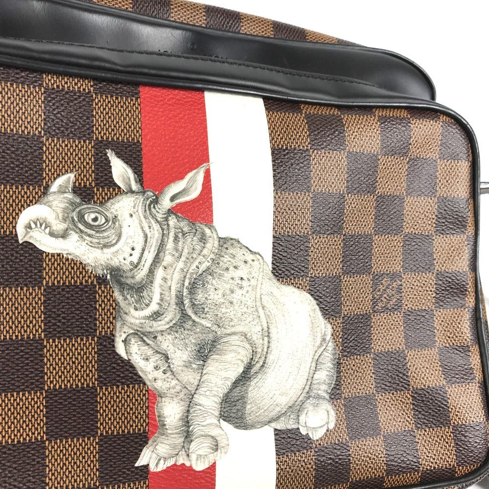 LOUIS VUITTON Shoulder Bag N42704 Damier canvas Brown Damier Dinos Chapman NilPM mens Used Authentic