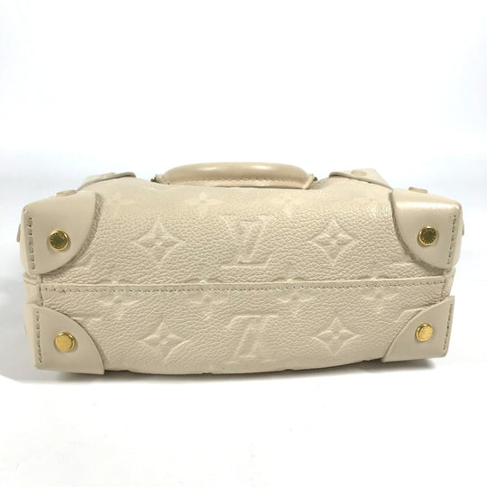 LOUIS VUITTON Shoulder Bag M45394  Monogram Ann Platt Leather white Monogram Ann Platt Petite Malle Souple Women Used Authentic