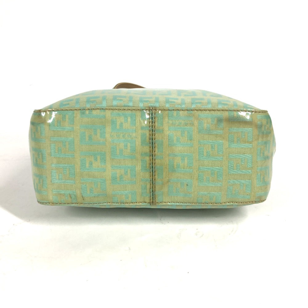 FENDI Shoulder Bag enamel green vintage logo zucca