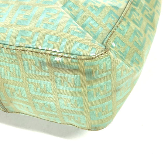 FENDI Shoulder Bag enamel green vintage logo zucca