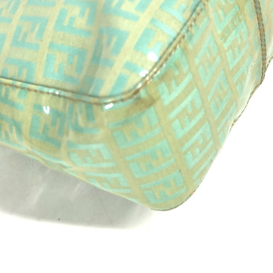 FENDI Shoulder Bag enamel green vintage logo zucca