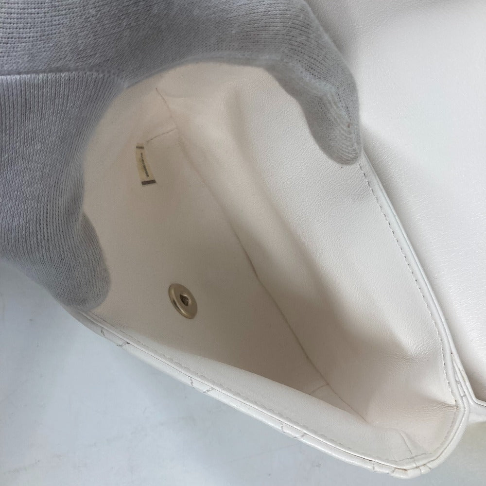 CHANEL Handbag Fur, Leather white Crossbody CC COCO Mark Matelasse Women Used Authentic
