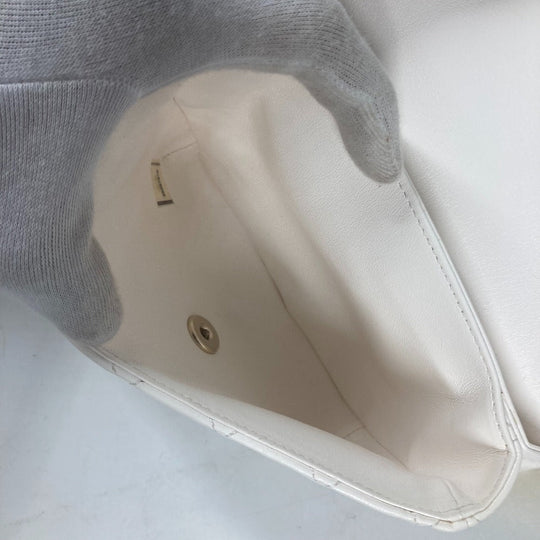CHANEL Handbag Fur, Leather white Crossbody CC COCO Mark Matelasse Women Used Authentic