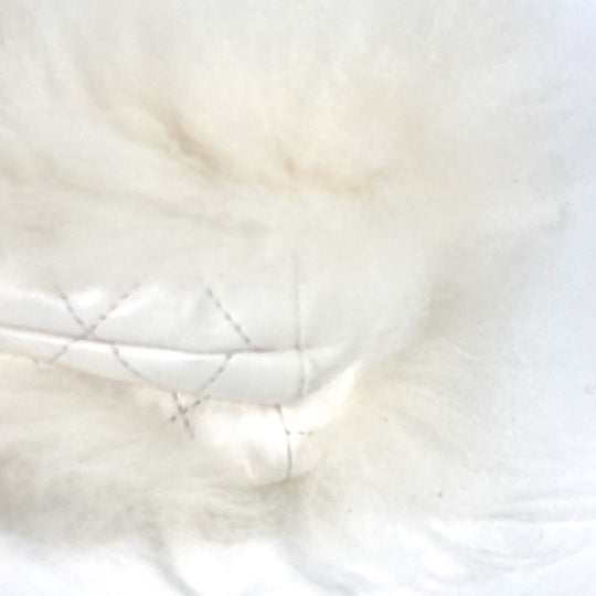 CHANEL Handbag Fur, Leather white Crossbody CC COCO Mark Matelasse Women Used Authentic