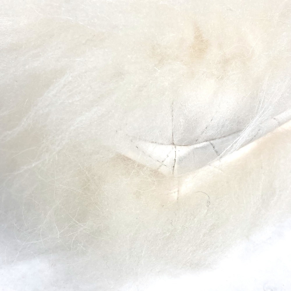 CHANEL Handbag Fur, Leather white Crossbody CC COCO Mark Matelasse Women Used Authentic