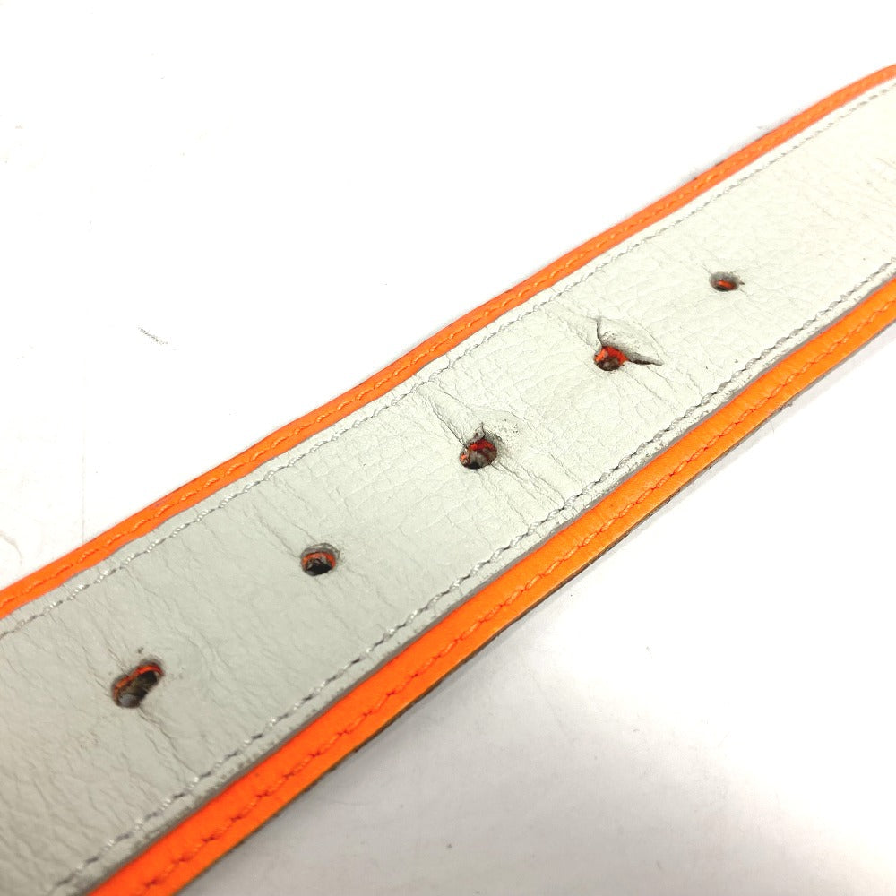 LOUIS VUITTON belt M0169S Monogram canvas white Monogram Santur LV Circle Initial mens 100 Used Authentic