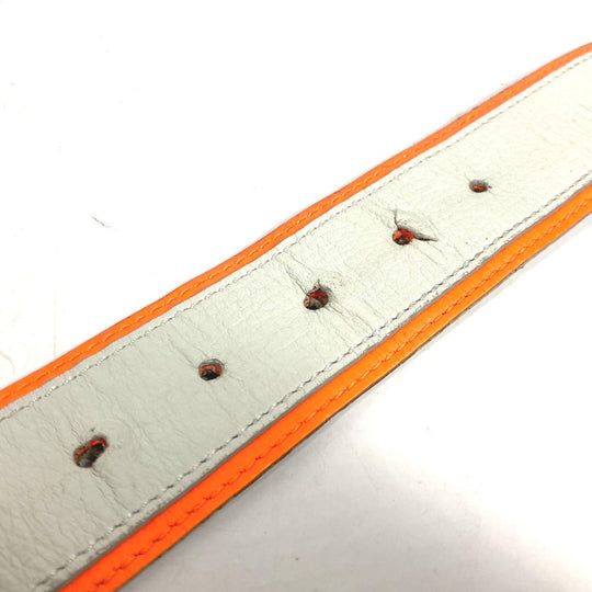 LOUIS VUITTON belt M0169S Monogram canvas white Monogram Santur LV Circle Initial mens 100 Used Authentic
