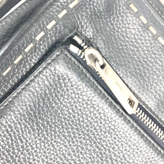FENDI Shoulder Bag 7VA407 leather black Messenger bag Celeria