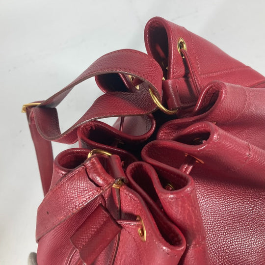 HERMES Shoulder Bag Courchevel Red Crossbody Market GM