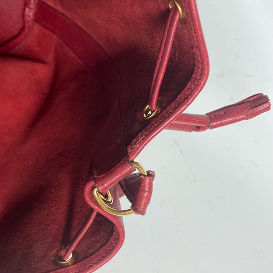 HERMES Shoulder Bag Courchevel Red Crossbody Market GM