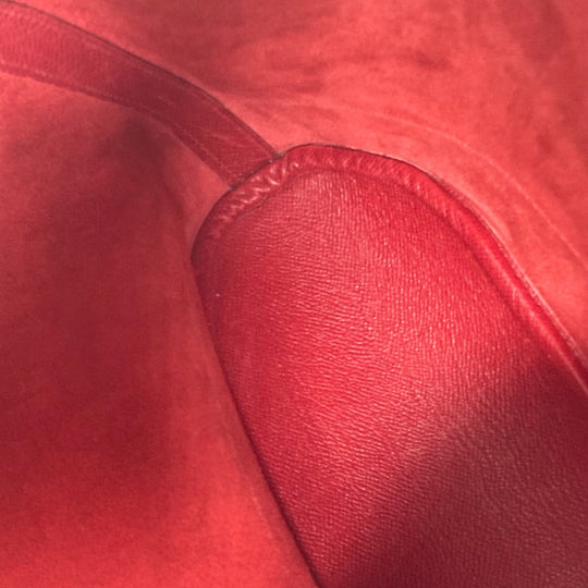 HERMES Shoulder Bag Courchevel Red Crossbody Market GM
