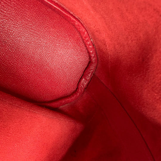HERMES Shoulder Bag Courchevel Red Crossbody Market GM