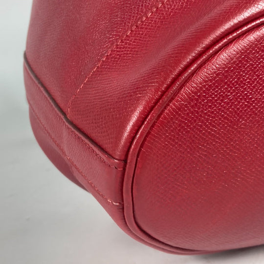 HERMES Shoulder Bag Courchevel Red Crossbody Market GM