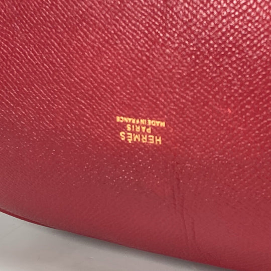 HERMES Shoulder Bag Courchevel Red Crossbody Market GM