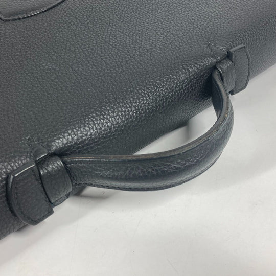 HERMES Business bag Togo black Briefcase Sac Adepeche 38 mens Used Authentic