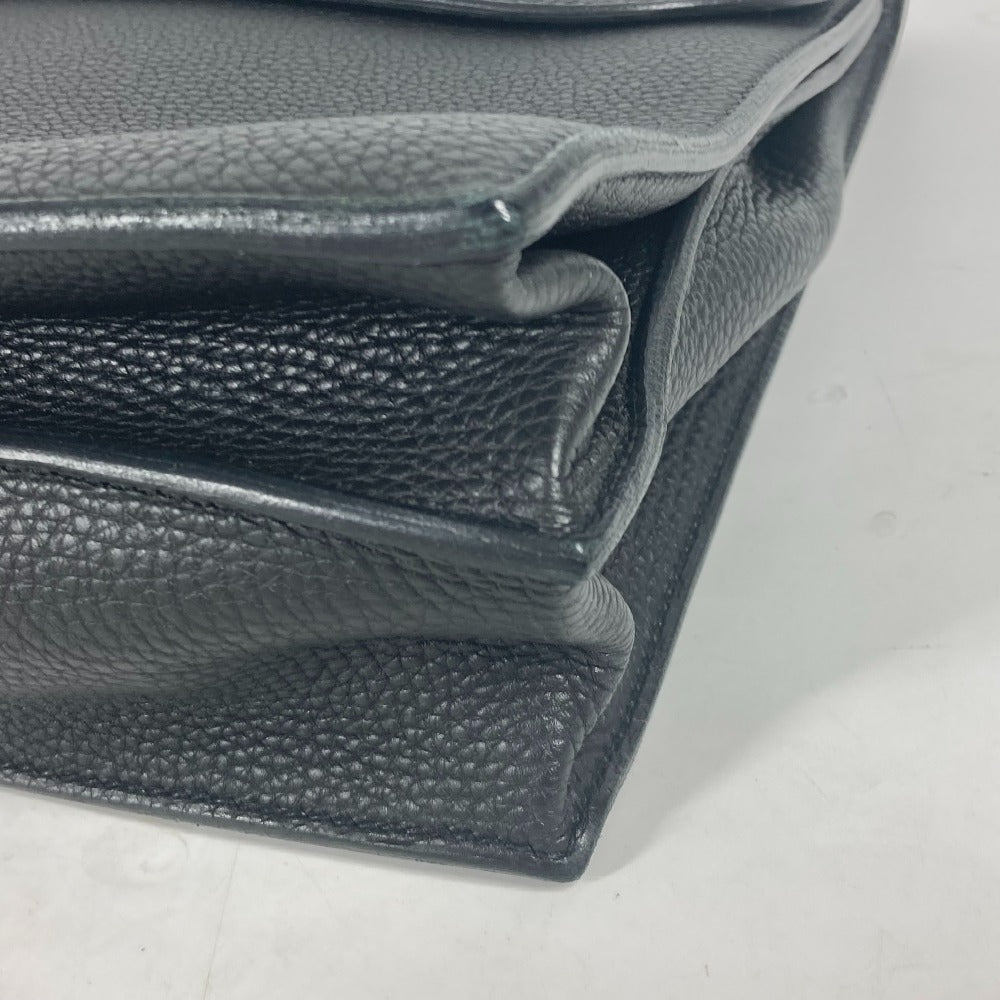 HERMES Business bag Togo black Briefcase Sac Adepeche 38 mens Used Authentic