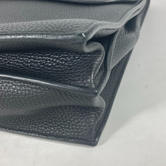 HERMES Business bag Togo black Briefcase Sac Adepeche 38 mens Used Authentic