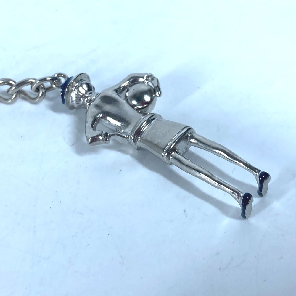 CHANEL key ring metal Silver CC COCO Mark Coco D'or Coco Chanel Camellia Fake Pearl Women Used Authentic