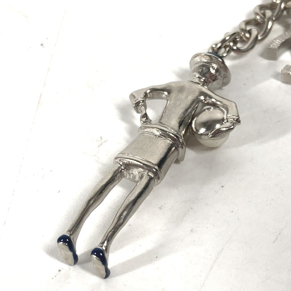CHANEL key ring metal Silver CC COCO Mark Coco D'or Coco Chanel Camellia Fake Pearl Women Used Authentic