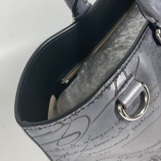 Berluti Business bag UO223P , Scritto Leather gray Toujours Mini Neo Scritto mens Used Authentic