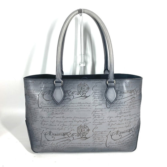 Berluti Business bag UO223P , Scritto Leather gray Toujours Mini Neo Scritto mens Used Authentic