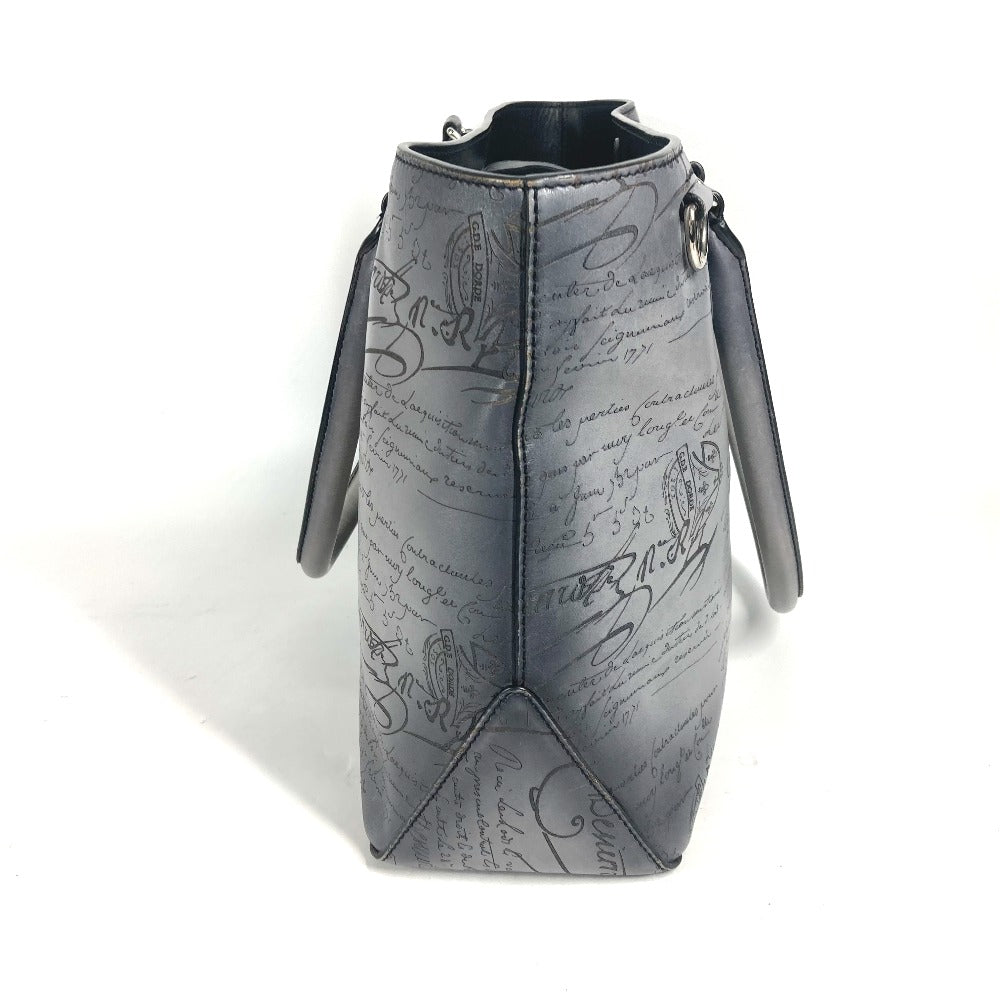 Berluti Business bag UO223P , Scritto Leather gray Toujours Mini Neo Scritto mens Used Authentic