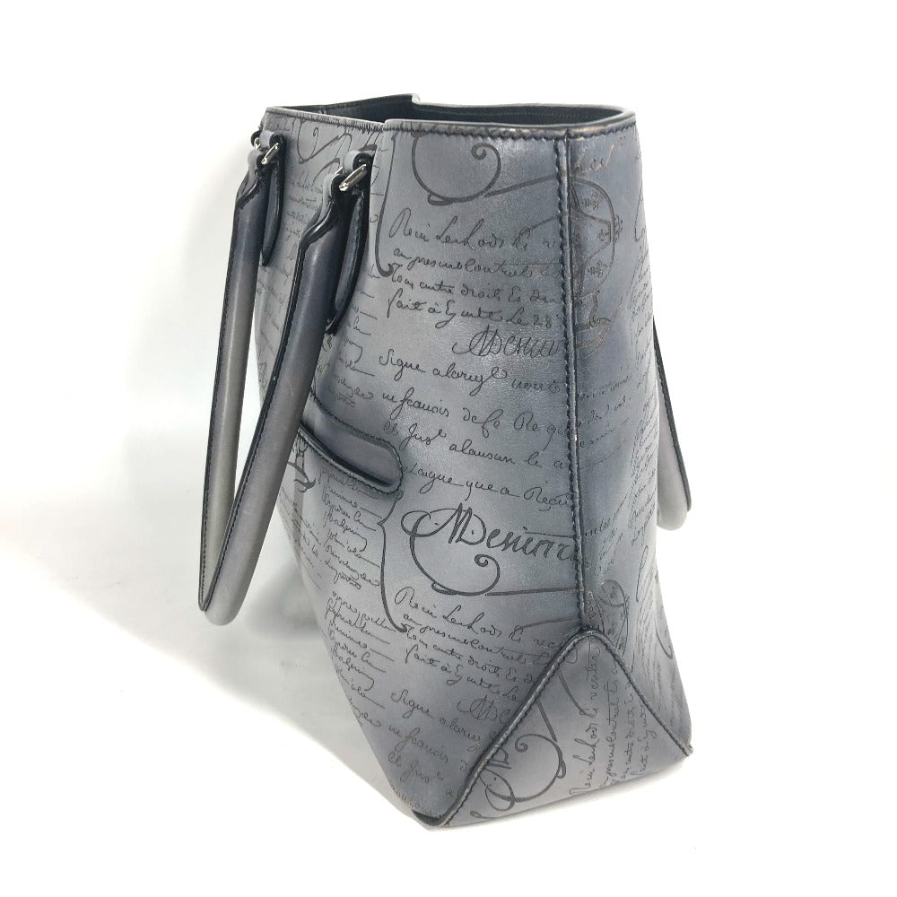 Berluti Business bag UO223P , Scritto Leather gray Toujours Mini Neo Scritto mens Used Authentic