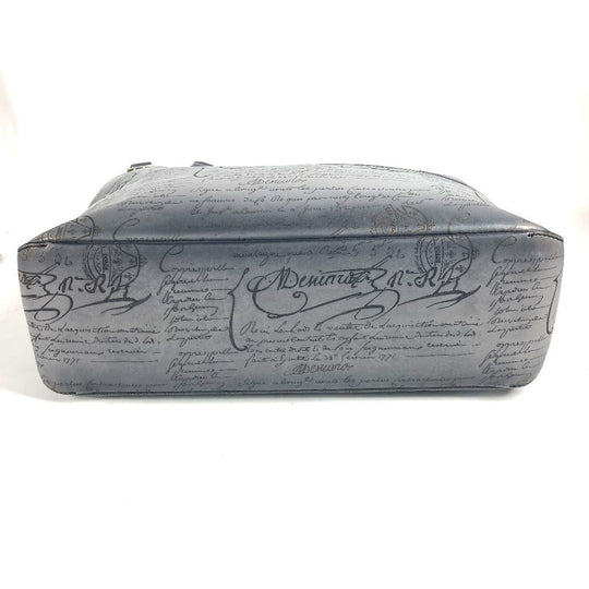Berluti Business bag UO223P , Scritto Leather gray Toujours Mini Neo Scritto mens Used Authentic
