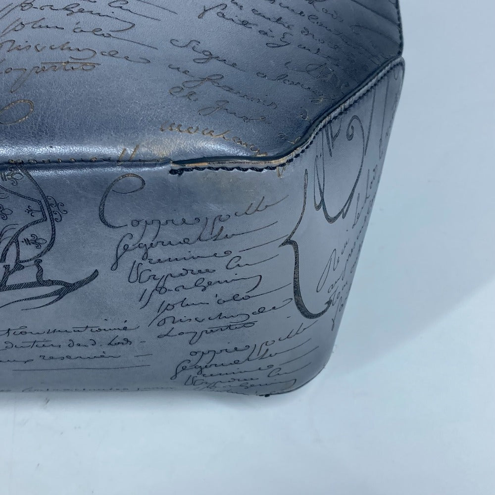 Berluti Business bag UO223P , Scritto Leather gray Toujours Mini Neo Scritto mens Used Authentic