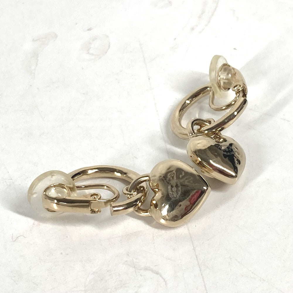 CHANEL Earring metal gold 22B CC COCO Mark Heart